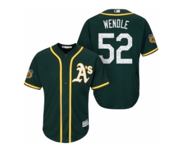 Men's Oakland Athletics #52 Joey Wendle 2017 Spring Training Cool Base Stitched MLB Jersey