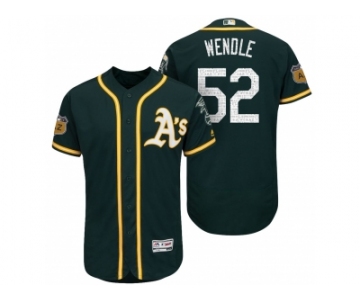 Men's Oakland Athletics #52 Joey Wendle 2017 Spring Training Flex Base Authentic Collection Stitched Baseball Jersey