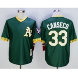 Mitchell And Ness Oakland Athletics #33 Jose Canseco Green Throwback Stitched Baseball Jersey