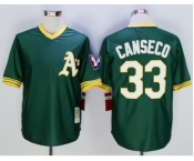 Mitchell And Ness Oakland Athletics #33 Jose Canseco Green Throwback Stitched Baseball Jersey