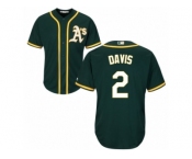 Oakland Athletics #2 Khris Davis Replica Green Alternate 1 Cool Base MLB Jersey