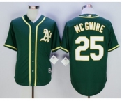 Oakland Athletics #25 Mark McGwire Green New Cool Base Stitched Baseball Jersey