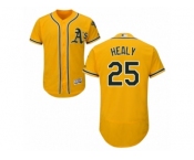 Oakland Athletics #25 Ryon Healy Gold Flexbase Authentic Collection MLB Jersey