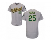 Oakland Athletics #25 Ryon Healy Grey Flexbase Authentic Collection MLB Jersey