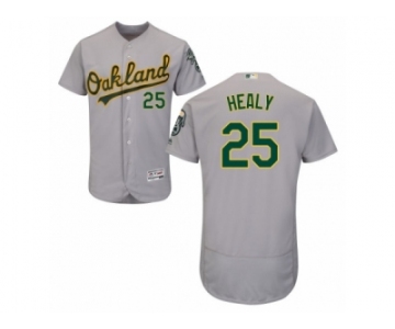 Oakland Athletics #25 Ryon Healy Grey Flexbase Authentic Collection MLB Jersey