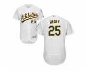 Oakland Athletics #25 Ryon Healy White Flexbase Authentic Collection MLB Jersey