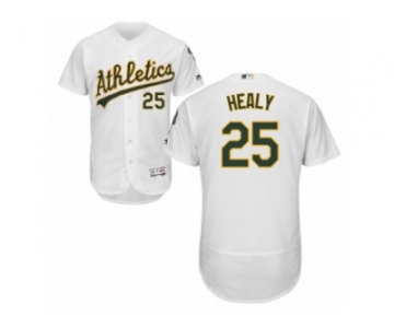 Oakland Athletics #25 Ryon Healy White Flexbase Authentic Collection MLB Jersey