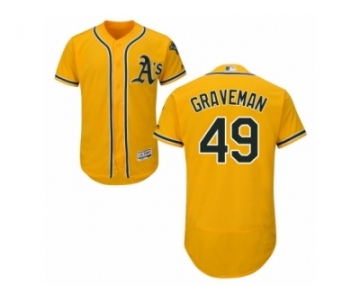 Oakland Athletics #49 Kendall Graveman Gold Flexbase Authentic Collection MLB Jersey