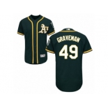 Oakland Athletics #49 Kendall Graveman Green Flexbase Authentic Collection MLB Jersey