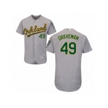 Oakland Athletics #49 Kendall Graveman Grey Flexbase Authentic Collection MLB Jersey