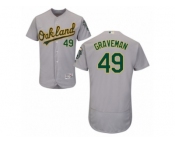 Oakland Athletics #49 Kendall Graveman Grey Flexbase Authentic Collection MLB Jersey