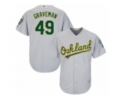 Oakland Athletics #49 Kendall Graveman Replica Grey Road Cool Base MLB Jersey