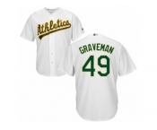 Oakland Athletics #49 Kendall Graveman Replica White Home Cool Base MLB Jersey