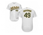 Oakland Athletics #49 Kendall Graveman White Flexbase Authentic Collection MLB Jersey