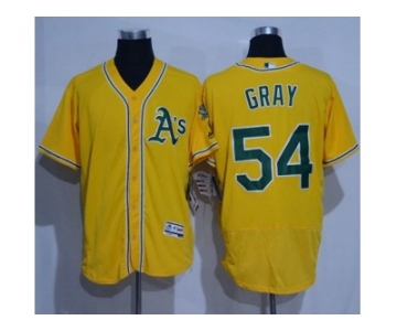 Oakland Athletics #54 Sonny Gray Gold Flexbase Authentic Collection Stitched Baseball Jersey