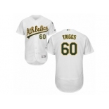 Oakland Athletics #60 Andrew Triggs White Flexbase Authentic Collection MLB Jersey