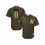 Oakland Athletics #8 Joe Morgan Green Salute to Service Stitched Baseball Jersey