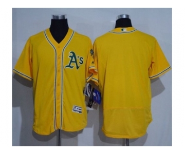 Oakland Athletics Blank Gold Flexbase Authentic Collection Stitched Baseball Jersey