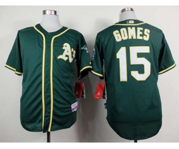 mlb jerseys oakland athletics #15 gomes green[gomes]