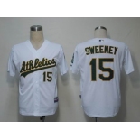 mlb jerseys oakland athletics #15 sweeney white (cool base)