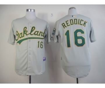 mlb jerseys oakland athletics #16 reddlck grey