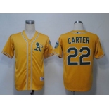 mlb jerseys oakland athletics #22 carter yellow