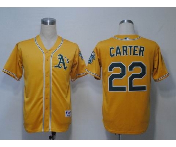 mlb jerseys oakland athletics #22 carter yellow