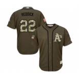 mlb jerseys oakland athletics #22 josh reddick green salute to service[reddick]