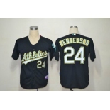 mlb jerseys oakland athletics #24 henderson black (Cool Base)