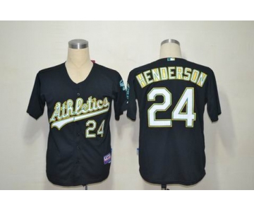 mlb jerseys oakland athletics #24 henderson black (Cool Base)