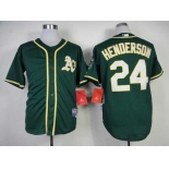 mlb jerseys oakland athletics #24 henderson green[2014 new]