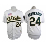 mlb jerseys oakland athletics #24 henderson white[1990 m&n]