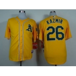 mlb jerseys oakland athletics #26 kazmir yellow