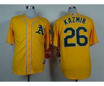 mlb jerseys oakland athletics #26 kazmir yellow