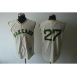 mlb jerseys oakland athletics #27 hunter m&n cream 1968