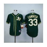 mlb jerseys oakland athletics #33 canseco green[canseco]