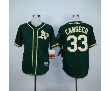 mlb jerseys oakland athletics #33 canseco green[canseco]