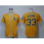 mlb jerseys oakland athletics #33 devine yellow