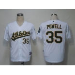 mlb jerseys oakland athletics #35 powell white (cool base)