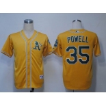 mlb jerseys oakland athletics #35 powell yellow