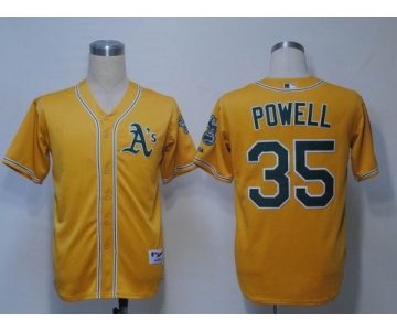 mlb jerseys oakland athletics #35 powell yellow