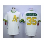 mlb jerseys oakland athletics #35 rickey henderson white[m&n][henderson]