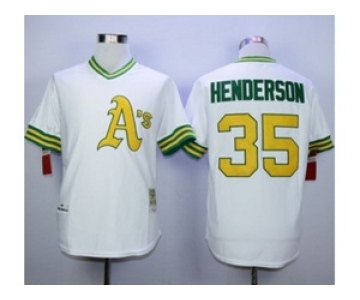 mlb jerseys oakland athletics #35 rickey henderson white[m&n][henderson]