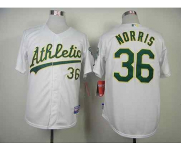 mlb jerseys oakland athletics #36 norris white[norris]