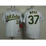 mlb jerseys oakland athletics #37 moss white