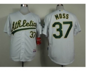 mlb jerseys oakland athletics #37 moss white