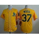 mlb jerseys oakland athletics #37 moss yellow