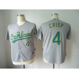 mlb jerseys oakland athletics #4 crisp grey