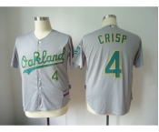 mlb jerseys oakland athletics #4 crisp grey