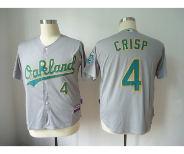 mlb jerseys oakland athletics #4 crisp grey